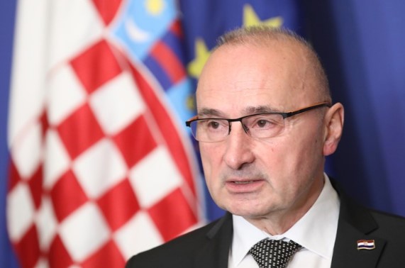  Хрватскиот шеф на дипломатијата Грлиќ Радман на средба со српскиот колега Дачиќ
