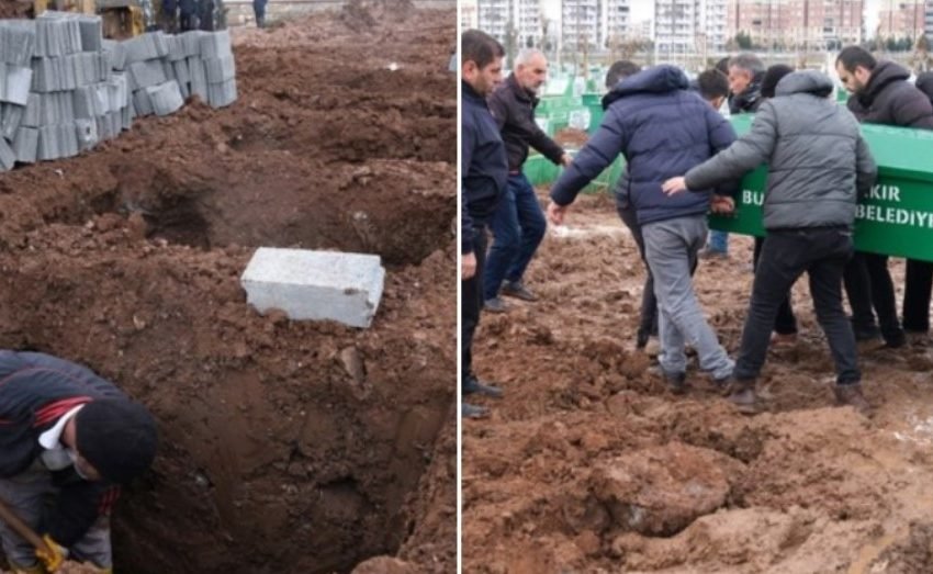  ГРОБ ДО ГРОБ: Работници копаат вечни почивалишта за загинатите во Турција