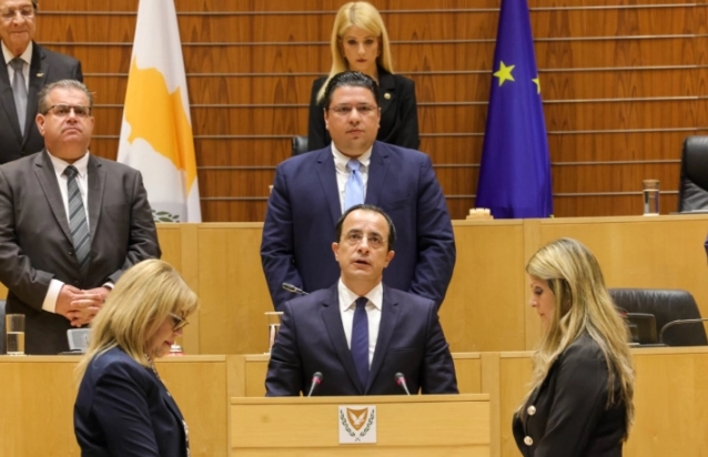  Новоизбраниот претседател на Кипар, Никос Христодулидис, официјално ја презеде должноста