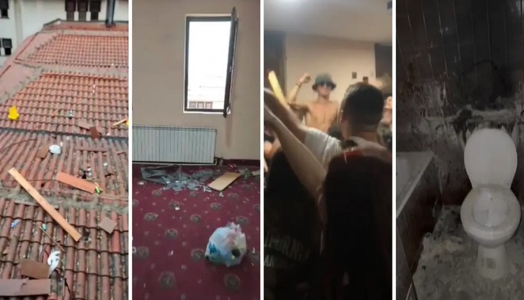  Студенти од Хрватска демолирале хотел во Охрид (ВИДЕО)