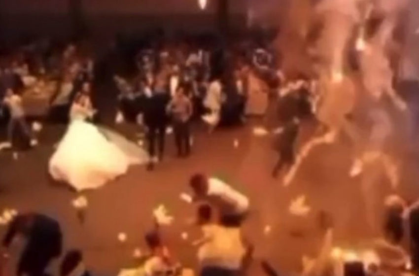  (Видео) Огномет предизвика страшен пожар на свадба во Ирак, најмалку 100 мртви