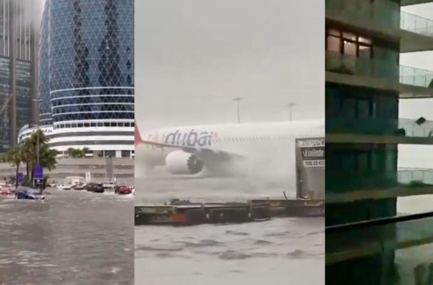  ВИДЕО: Потоп во Дубаи, авиони „пливаат“ по пистите, реки низ улиците