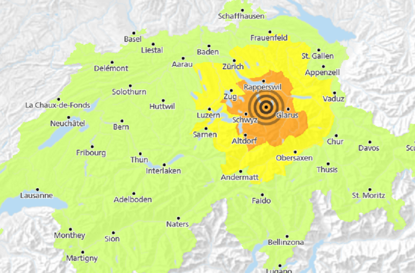  Земјотрес со јачина од 4,4 степени ја погоди Швајцарија, најмногу почувствуван во околината на Цирих