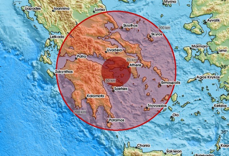  Земјотрес ја потресе Грција