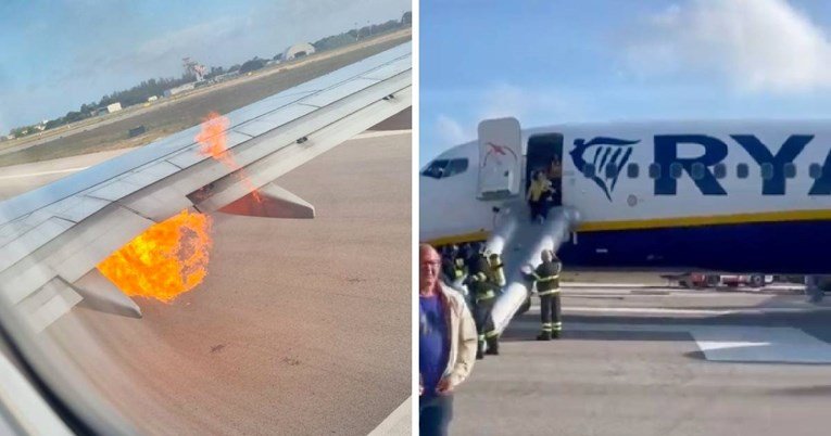  ВИДЕО: Во Италија се запали мотор на авион – патниците итно евакуирани