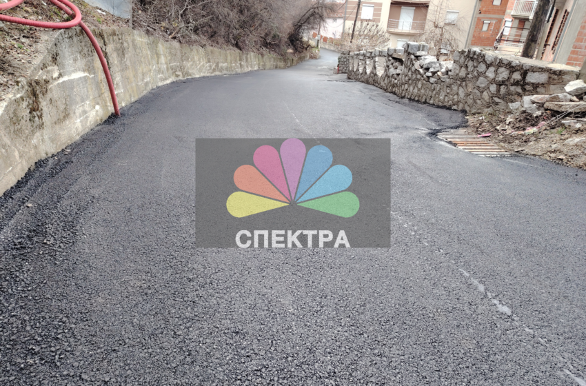  Лабуништа асфалтирање на улицата во населбата Мустофци