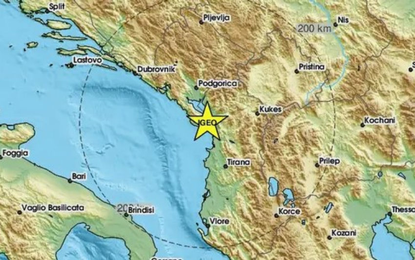  Силен земјотрес во Албанија, почувствуван и во Македонија