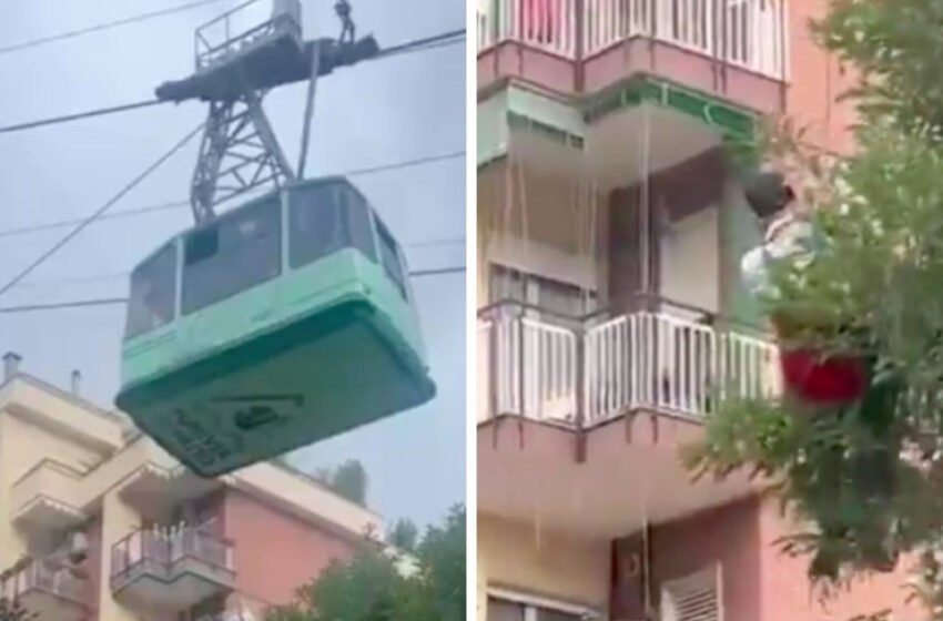  [ВИДЕО] Падна жичница во Италија, пет лица чекаат да бидат спасени