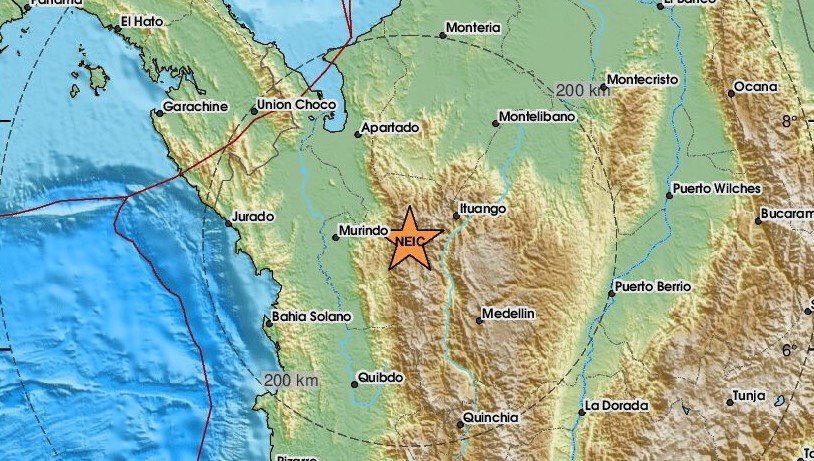  Силен земјотрес ја погоди Колумбија