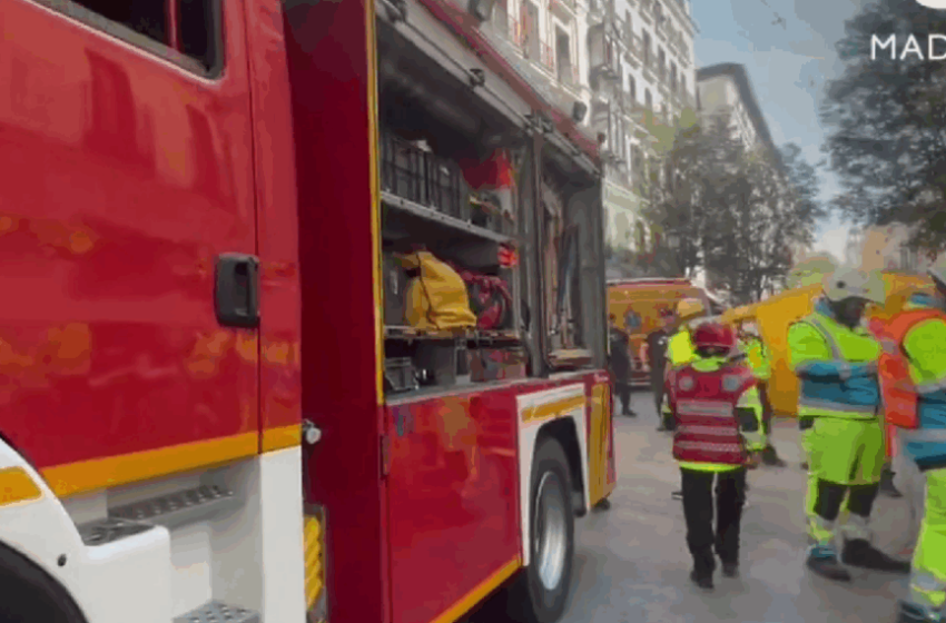  ВИДЕО: Се урна зграда во центарот на Мадрид, се трага по исчезнати лица