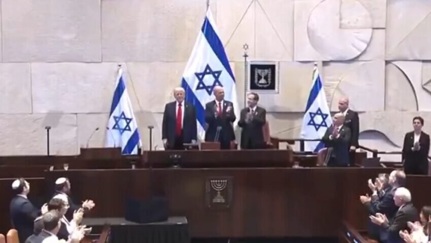  Трамп во израелскиот парламент: Ти благодарам Биби, направи одлична работа