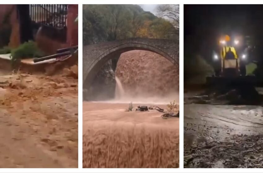  ВИДЕО: Силна бура во Грција, улиците под вода, издаден црвен аларм